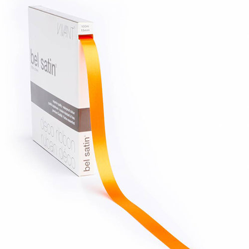 Satijnlint Bel Satin 10mm/100m - Oranje